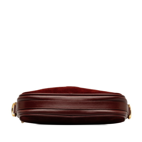 Authentic Cartier Suede & Leather Crossbody Bag - Picture 3 of 9